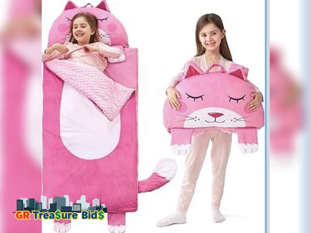 Lot 111-52226 - New JOIEDOMI Kids Sleeping Bag 4 5 6 Year Old Girl Gifts Toddler Nap Mat with Pillow &amp; Blanket 6...