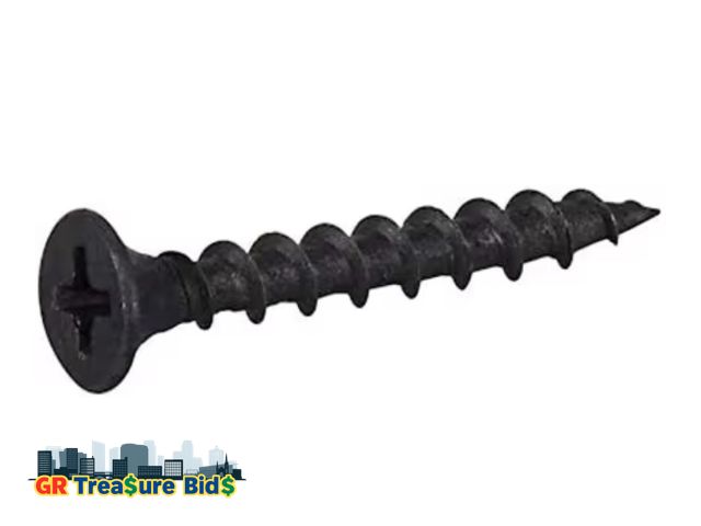 Lot 111-84880 - Grip-Rite #8 x 1-1/4 in. Coarse Phosphate-Plated Steel Bugle-Head Phillips Drywall Screws (1 lb.-Pac...