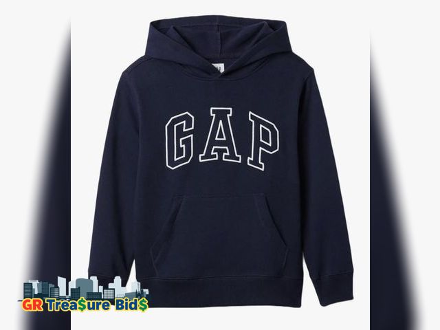 Lot 111-60732 - seems used but like new condition  GAP Boys' Logo Hoodie Hooded Sweatshirt (L)