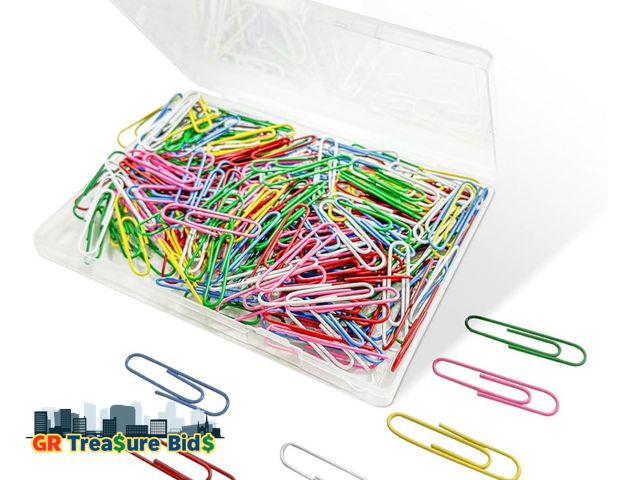Lot 111-68777 - 200 Paper Clips 2in Colored Paper Clips Large Paper Clips Reusable Paper Clips for School Office Fol...