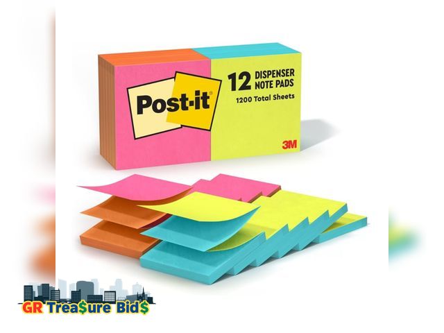 Lot 111-19550 - Post-it Pop-up Notes, 3 in x 3 in, Cape Town Collection, 12 Pads/Pack