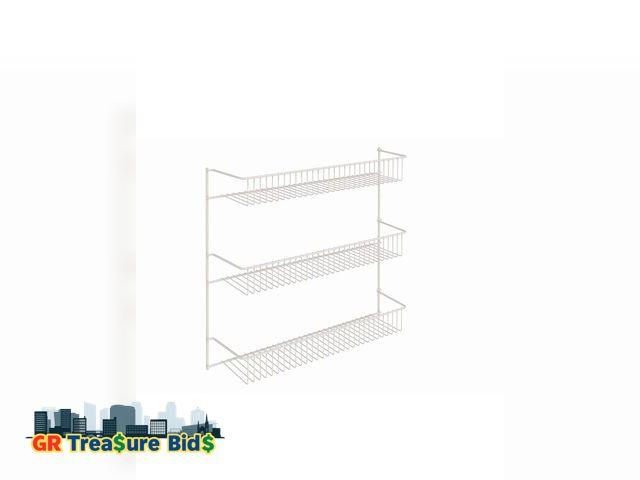 Lot 111-21239 - 2 pack ClosetMaid 3-Tier Hanging Wall Mounted Metal Rack for Spices, Shelf Storage, Pantry Organizat...