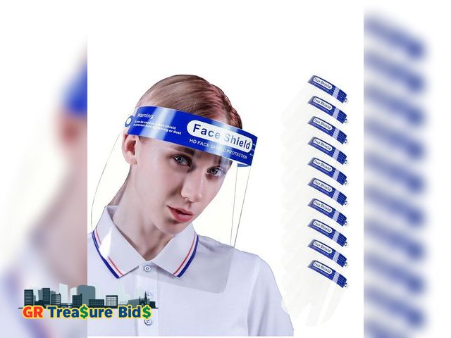 Lot 111-6151 - ANDX 3 Pack Safety Clear Face Shield Anti Fog Face Shield for Women &amp; Men Protective Face Shield...