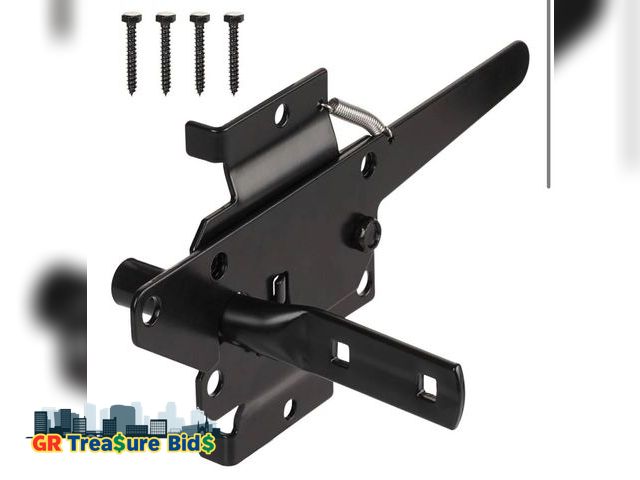 Lot 111-56262 - Post Mount Gate Latch for Wooden Fence - Heavy Duty Self Locking Gate Latch Hardware for Pool/Garden...