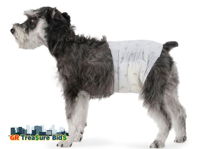 Lot 111-743902 - New Amazon Basics Male Dog Diapers, Ultra Absorbent Disposable Wrap with Leak Proof Protection, Wetn...