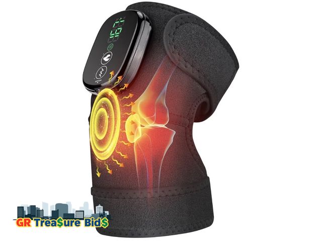 Lot 111-73673 - New Cordless Electric Heated Knee Massager, 3-in-1 Heated Knee Massager with Heat for Knee Elbow Sho...