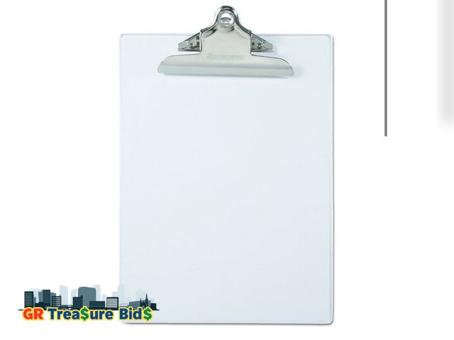 Lot 111-8527 - Saunders Recycled Plastic Clipboard with Ruler Edge, 1" Clip Capacity, Holds 8.5 x 11 Sheets, Clear