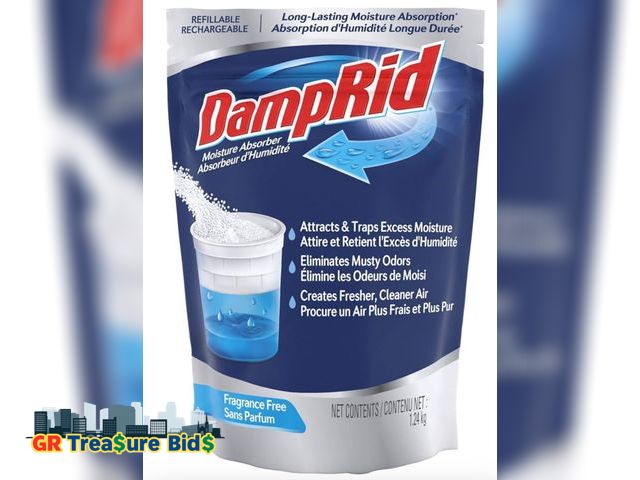 Lot 111-95475 - DampRid Moisture Absorber Refill Bag for Can, 2.73 lbs (1.24kg) – Fragrance-Free, Economical Moistur...