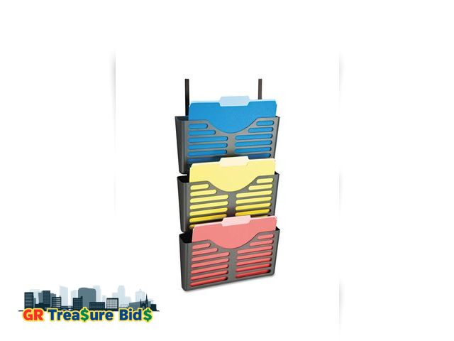 Lot 111-31216 - Officemate Verticalmate File Pocket with Hanger Set, Gray, 3 Pack (29314)