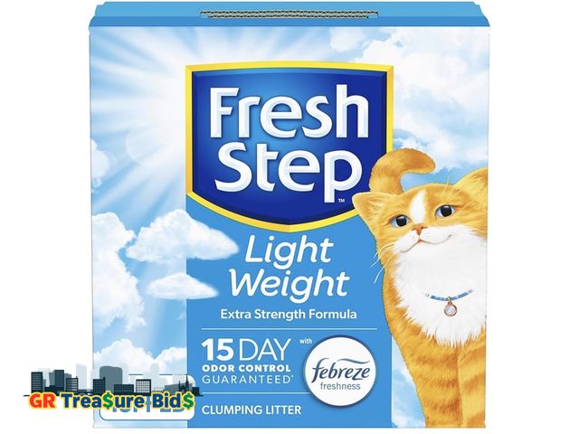 Lot 111-51763 - Fresh Step Light Weight Clumping Litter, Extra Strength Formula With Febreze Freshness, 15.4 lb. Box