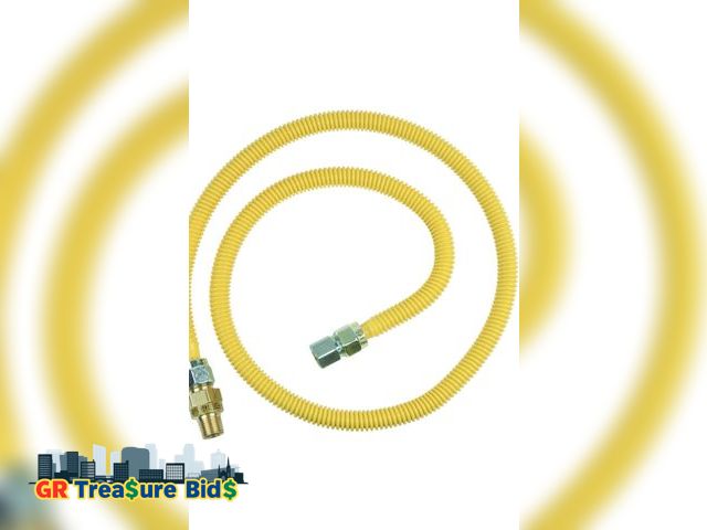 Lot 111-1953 - 1 BrassCraft CSSC45E-60 P 1/2-Inch MIP EFV x 1/2-Inch FIP x 60-Inch Safety+PLUS Gas Appliance Connec...