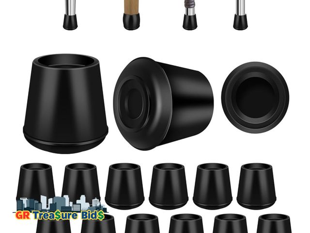 Lot 111-62985 - 1" Round Rubber Chair Leg Tips Caps, Chair Leg Floor Protectors Furniture Legs Caps Non Slip Reduce ...