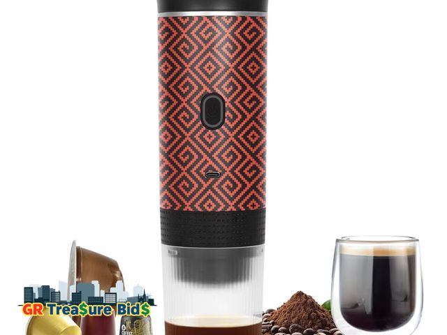 Lot 111-72727 - Coffee Maker Gift Set for Travel, Battery Powered Portable Electric Espresso Machine for Camping, Re...