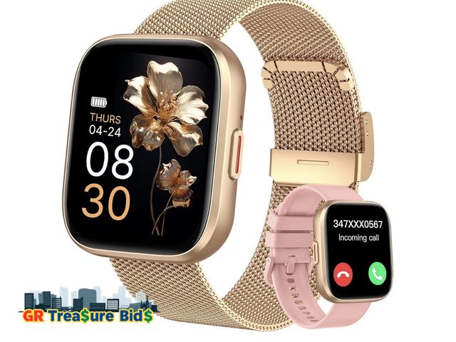 Lot 111-72882 - New Smart Watches for Women, 1.91" HD Fitness Tracker (Answer/Make Calls), IP68 Waterproof, 120+ Spo...