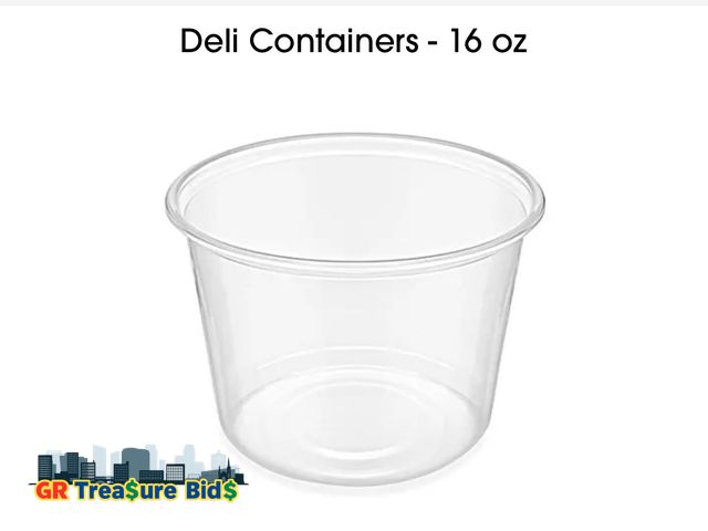 Lot 111-18447 - 50 Deli Containers - 16 oz

Popular containers for hot sides and cold salads.
• Microwavable polypro...