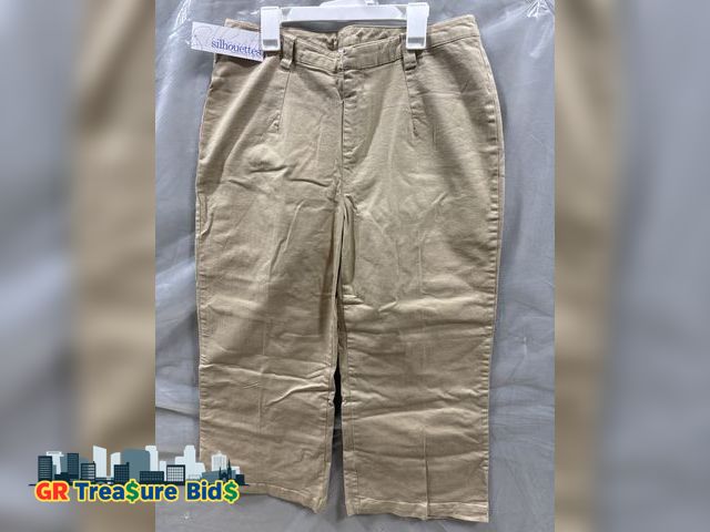 Lot 111-55188 - 1 New Silhouettes. Fashion starts at size 12w, Girls' Uniform Wide Leg Chino Pants