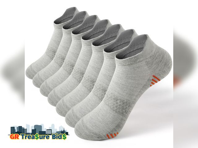 Lot 111-30017 - New Honeysea Ankle Socks for Women, 7 Pairs Athletic Cushioned Running Socks Crew Socks for Women Me...