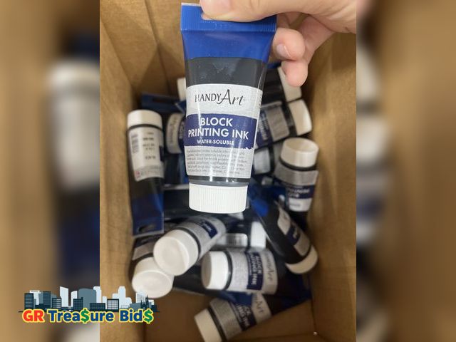 Lot 111-33006 - Lot of 24 Handy Art 305-000 Water Soluble Block Printing Ink Tube, black, 1.25 oz