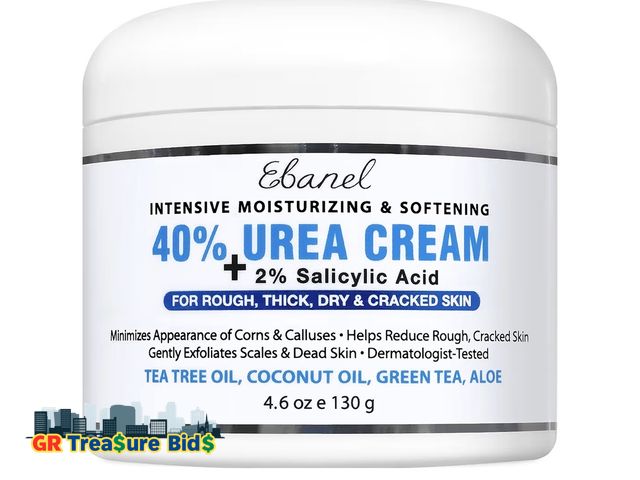 Lot 111-82672 - New Ebanel Urea Cream 40% plus Salicylic Acid 2%, Foot Cream for Dry Cracked Heels Feet Knees Elbows...