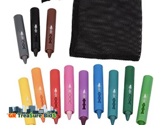 Lot 111-80873 - Bath Crayons Super Set- 12 Draw in the Tub Colors w Bathtub Storage Mesh Bag- Non-Toxic, Safe for Ch...
