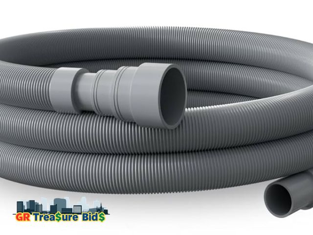 Lot 111-30000 - 8 foot Hose Universal Washing Machine Drain Hose Flexible Dishwasher Drain Hose Extension Corrugated...