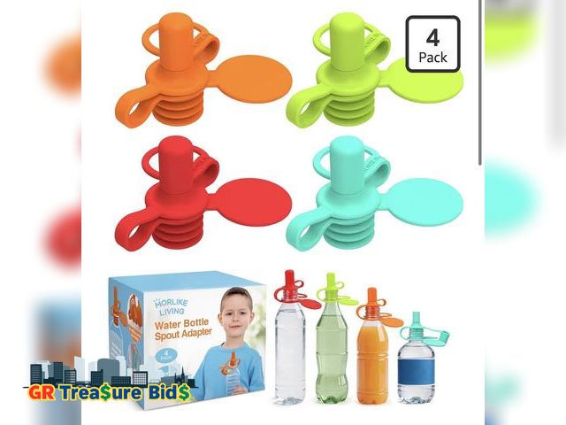 Lot 111-69628 - New Morlike Living Water Bottle Spout Adapter, Silicone Baby Water Bottle Adapter for Toddlers, Prot...