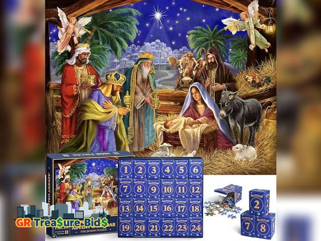Lot 111-2454 - New ZIZZ Advent Calendar 2025 Christmas Jigsaw Puzzle for Kids Adult - 1008 Pieces Christmas Countdo...
