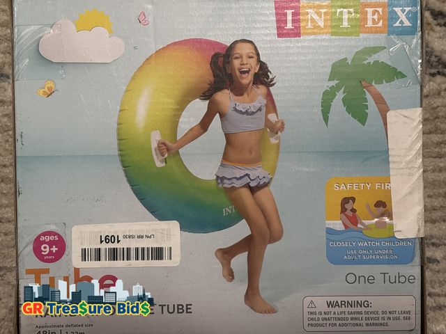 Lot 111-52159 - Pool Party Rainbow Swim Tubes Photograph Creative Look Attractive Party Decorations Unique Design Sw...