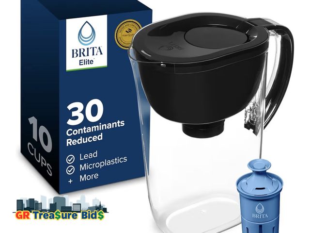 Lot 111-577076 - New Brita Everyday Elite Water Filter Pitcher, Removes 99% of Lead, Includes 1 Filter, 10-Cup Capaci...