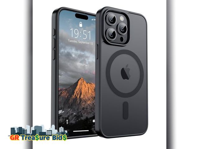 Lot 111-83606 - New Zelaxy Designed for iPhone 15 Pro Max Case, Magnetic with Metal Buttons &amp; Lens Frame, Froste...