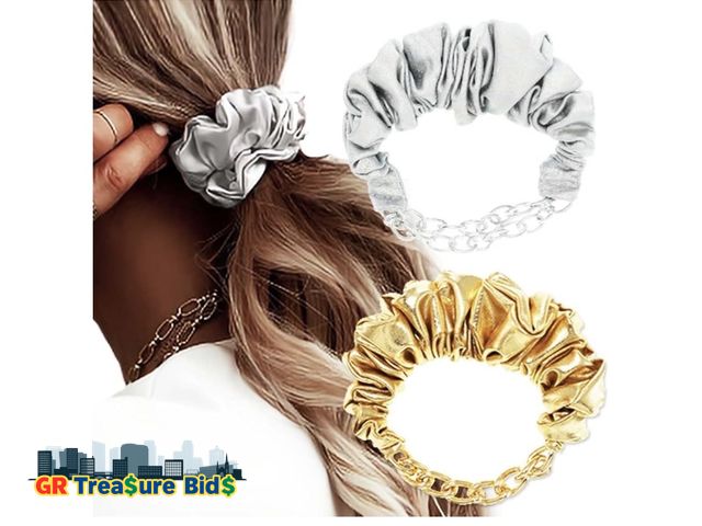 Lot 111-55487 - Gortin Big Hair Scrunchies Bracelet Large Scrunchies Elastic Hair Ties Hair Band Ponytail Holders Ha...