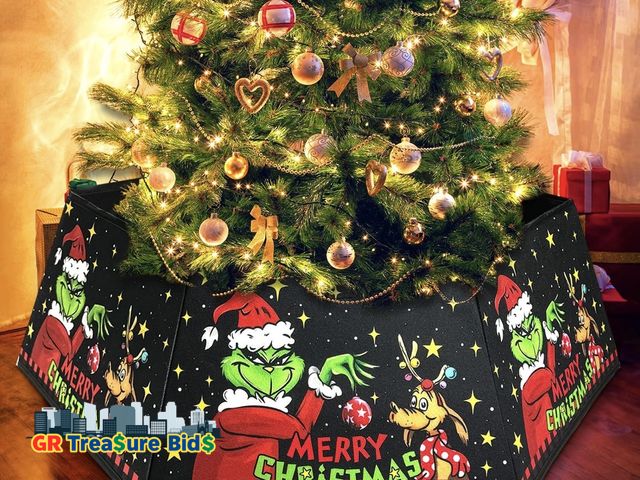 Lot 111-853062 - New Christmas Tree Collar for Artificial Christmas Tree Ring Christmas Tree Base Cover Box Stand Fol...