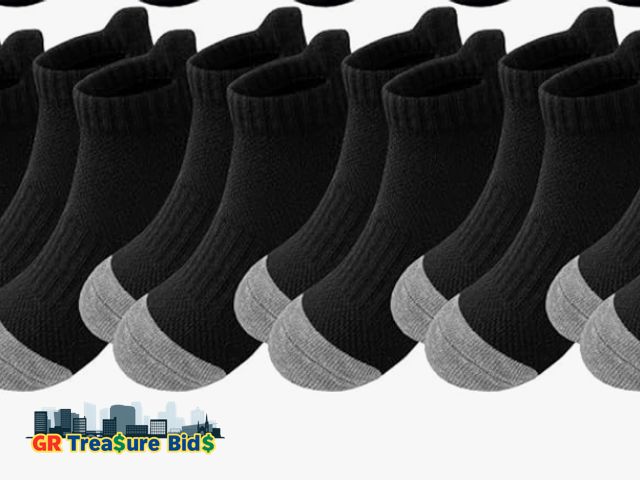 Lot 111-23886 - New Bemeol Boys Socks 10 Pairs Ankle Socks Boy Running Athletic Sock Low Cut Ankle Sock for Little B...