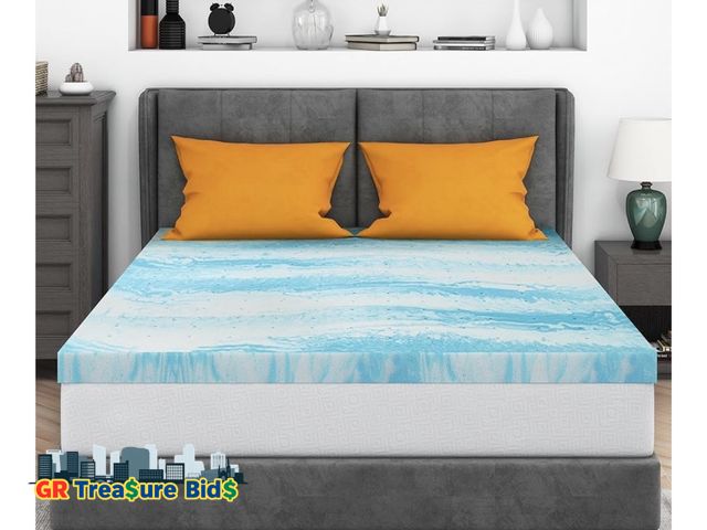 Lot 111-59837 - Mattress Topper Full, 3 Inch Gel Memory Foam Bed Topper for Full Size Bed, CertiPUR-US Certified, Bl...