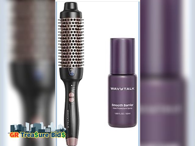 Lot 111-4416 - 1 New Retail price $57 Wavytalk Blowout Express Thermal Brush and Heat protectant Spray for Hair 1.6...