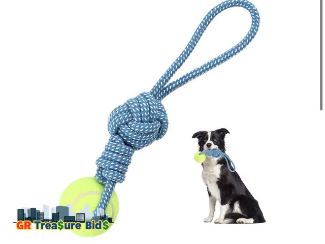 Lot 111-30647 - New Dog Rope Toy for Medium and Small Dogs Interactive Puppy Toys Tug of War Rope Tether Tug Outdoor...