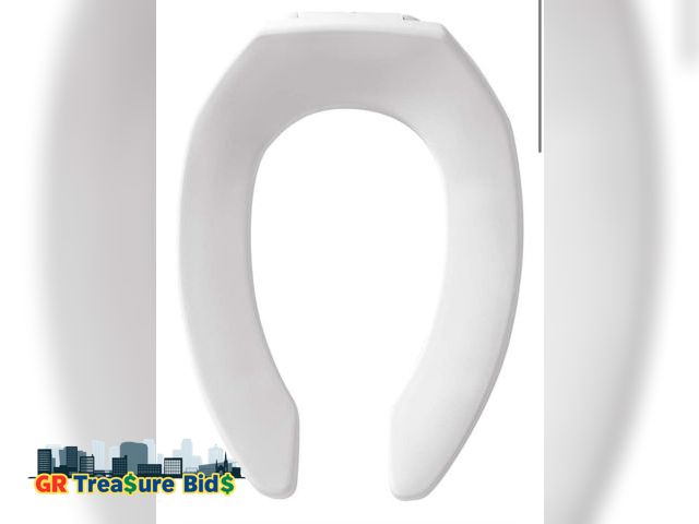 Lot 111-6085 - BEMIS 1955SSCT Commercial Open Front Plastic Toilet Seat, Heavy Duty Industrial No Slam Seat without...