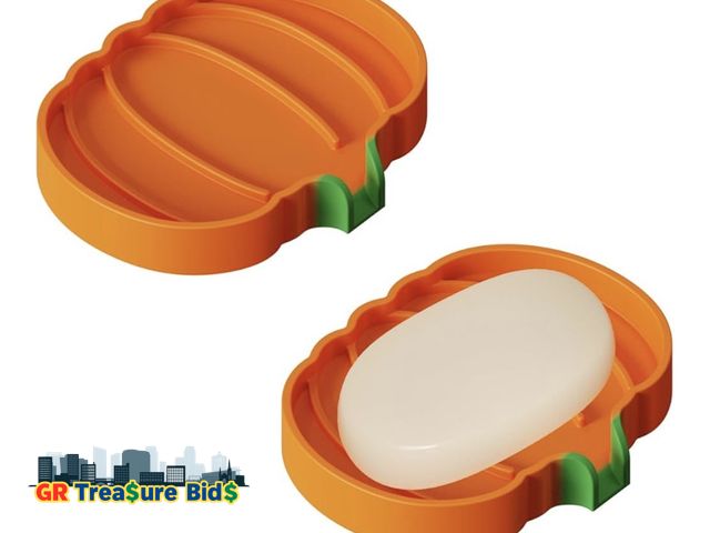 Lot 111-8557 - New 2-Pack Cute Soap Dishes, Upgrade Suction Silicone Shower Soap Dish with Drianage,for Bathroom,Or...