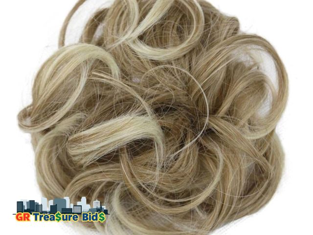 Lot 111-16300 - New Womens Curly Messy Bun Hair Twirl Piece Scrunchie Wigs Extensions Hairdressing CProfessional Des...