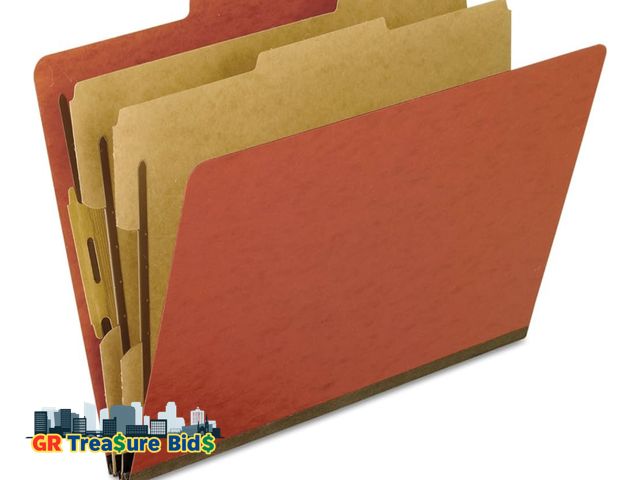 Lot 111-28129 - Pendaflex Moisture-Resistant Classification Folders, Letter Size, Red, 10 Count (Pack of 1)
