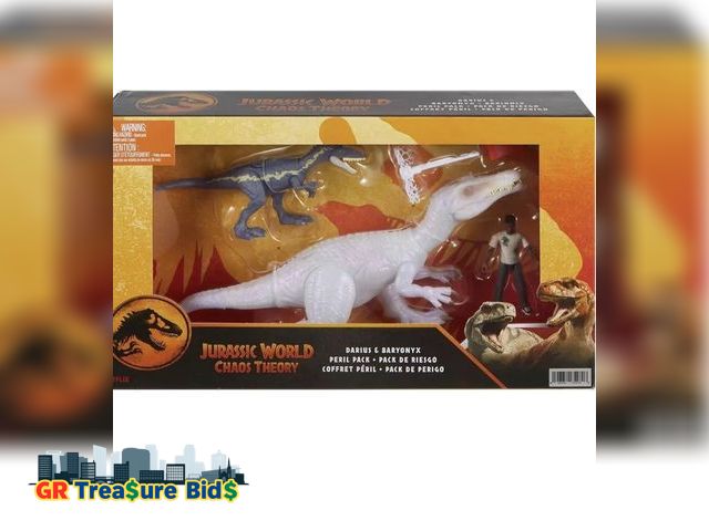 Lot 111-51948 - Jurassic Chaos Theory Darius &amp; Baryonyx &amp; Monolophosaurus Action Pack