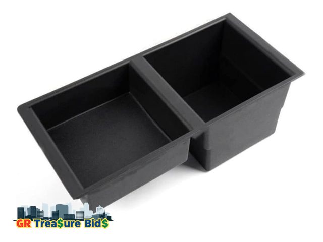 Lot 111-36912 - New Fits SUV Center Console Organizer Front Floor Tray (Black, Plastic)
