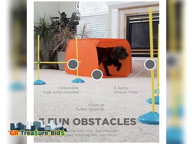 Lot 111-60614 - Outward Hound Zip &amp; Zoom Indoor Dog Agility Training Kit for Dogs