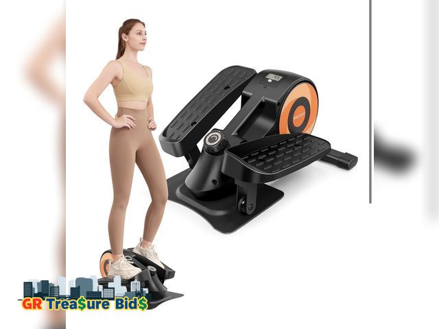Lot 111-36986 - New ANCHEER Under Desk Elliptical Exercise Machine,Standing or Seated Ellipse Leg Exerciser with 8 L...