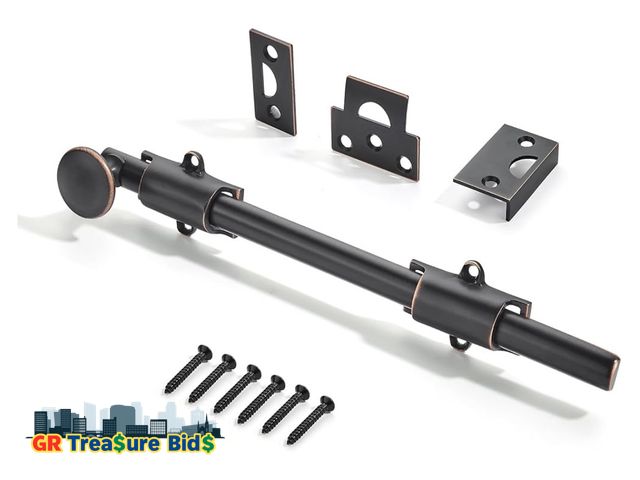 Lot 111-5526 - khtumeware 12 inches 1-Pack, Venetian Bronze Solid Brass Dutch Door Surface Slide Latches &amp; Slid...