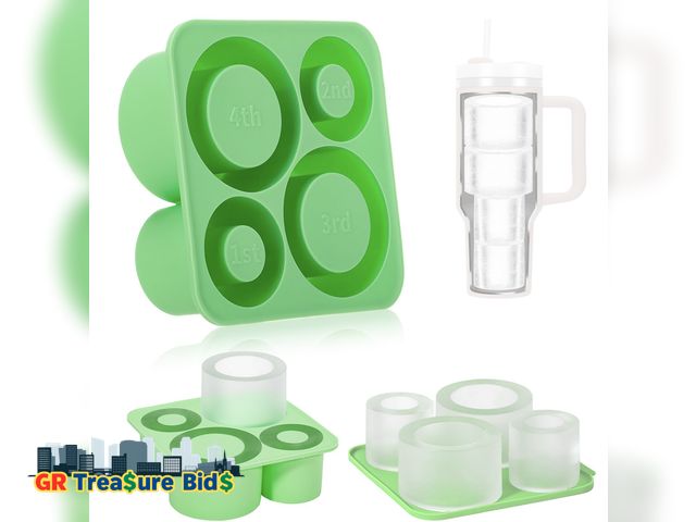Lot 111-60787 - ANIRUDH Ice Cube Tray for Stanley-Cup - Silicone Ice Cube Mold with Lid for 20/30/40Oz Tumbler,Hollo...