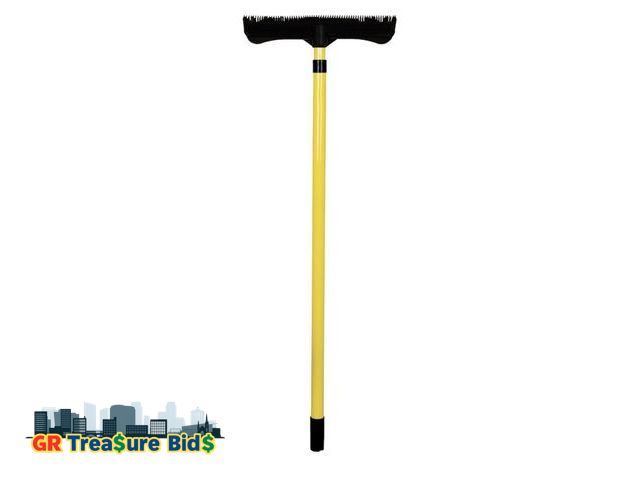 Lot 111-70339 - FURemover Original Pet Hair Rubber Broom with Squeegee, with 58" Telescopic Handle for Carpet, Tile ...