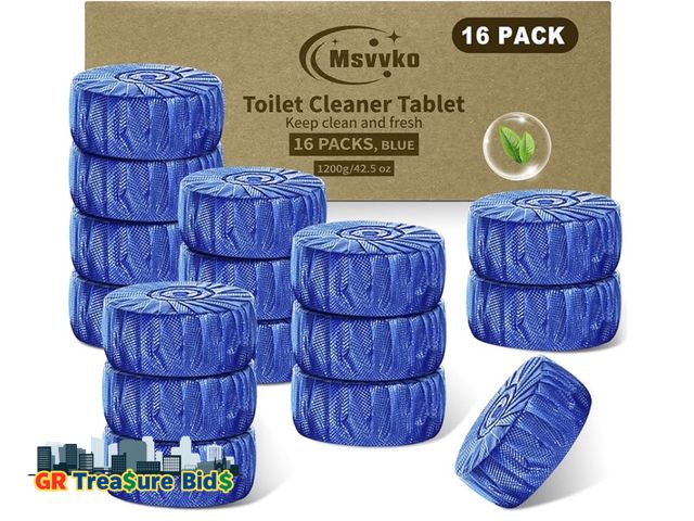 Lot 111-27890 - Toilet Bowl Cleaners, Upgraded Blue Automatic Toilet Tank Cleaner Tablets for Deodorizing &amp; Desc...
