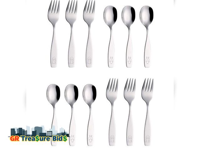 Lot 111-77522 - lot of (2) ANNOVA 12 Pieces Children's Safe Flatware/Cutlery/Silverware Set - Safe Kids Toddler Uten...