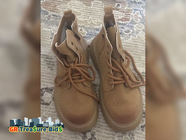 Lot 111-52480 - New Boys Boots Toddler  Work Boots Outdoor Casual Side Zipper Ankle Shoes(Toddler/Little Kid/Big Kid...